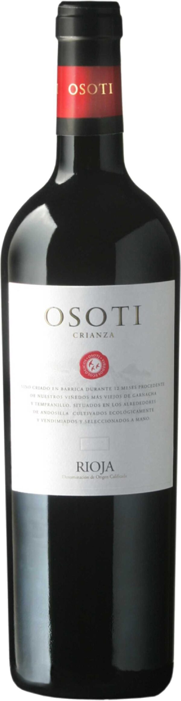 WINO RIOJA CRIANZA OSOTI CZERWONE WYTRAWNE DEMETER BIO 0,75 L (HISZPANIA)