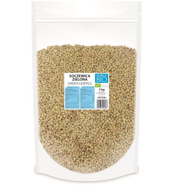 SOCZEWICA ZIELONA BIO 5 kg - HORECA (BIO PLANET)