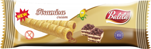 RURKI KUKURYDZIANE Z KREMEM O SMAKU TIRAMISU BEZGLUTENOWE 18 g - BALILA