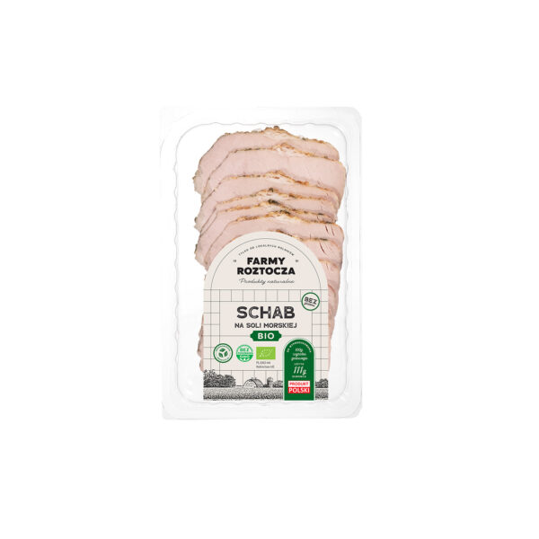 SCHAB NA SOLI MORSKIEJ PLASTRY BIO 100 g - FARMY ROZTOCZA (NA ZAMÓWIENIE)