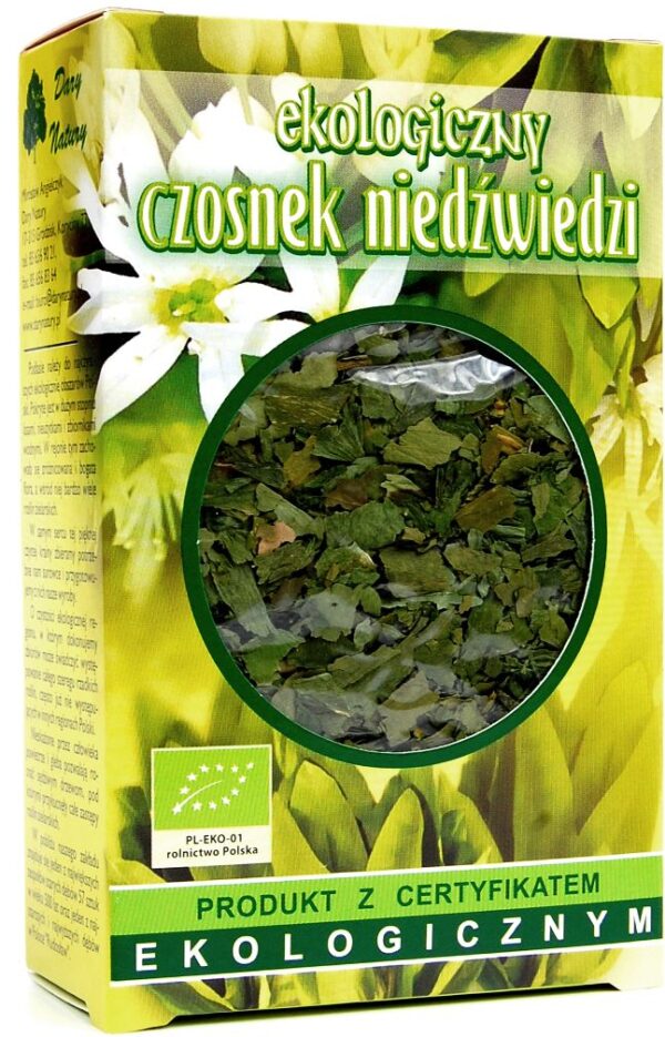 przecena CZOSNEK NIEDŹWIEDZI SUSZONY BIO 25 g - DARY NATURY